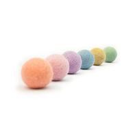 LucyBalu® Felt Balls for Cats, Cat Toy, Felt Cat Balls, Cat Toys Made of 100% Wool, Natural Toy, Fair Play Balls from Nepal, Pack of 6, Colourful