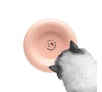 LucyBalu X Hello Kitty Drop Porcelain Cat Bowl Raised Cat Feeding Bowl Water Bowl for Cats Porcelain Feeding Bowl Raised Drinking Bowl Cat Ergonomic Cat Food Bowl Pink