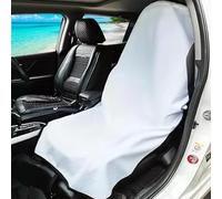 LUCYLEXIXI Waterproof Sweat Towel Car Seat Cover Sweat Carseat Protector,Perfect for Universal Anti-Slip Car Truck SUV Seat, Great for Post Gym Workout, Running, Swimming, Beach and Hiking (White)
