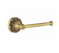 Lucyound Antique Brass Toilet Roll Holder, Wall Mounted Loo Roll Holder for Bathroom Tissue Roll, Vintage Gold Decorative Bathroom Accessories, Petal-Relief Series