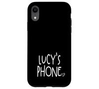 Lucy's Phone Lucy Personalized Name White Black Case for iPhone XR