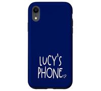 Lucy's Phone Lucy Personalized Name White Blue Case for iPhone XR