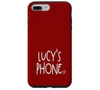 Lucy's Phone Lucy Personalized Name White Maroon Red Case for iPhone 7 Plus/8 Plus