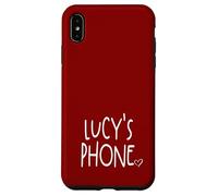 Lucy's Phone Lucy Personalized Name White Maroon Red Case for iPhone XS Max