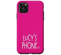 Lucy's Phone Lucy Personalized Name White Pink Case for iPhone 11 Pro Max