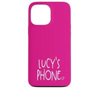 Lucy's Phone Lucy Personalized Name White Pink Case for iPhone 13 Pro Max