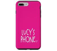 Lucy's Phone Lucy Personalized Name White Pink Case for iPhone 7 Plus/8 Plus