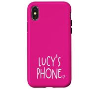 Lucy's Phone Lucy Personalized Name White Pink Case for iPhone X/XS