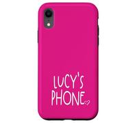 Lucy's Phone Lucy Personalized Name White Pink Case for iPhone XR