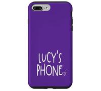 Lucy's Phone Lucy Personalized Name White Purple Case for iPhone 7 Plus/8 Plus