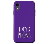 Lucy's Phone Lucy Personalized Name White Purple Case for iPhone XR