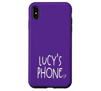 Lucy's Phone Lucy Personalized Name White Purple Case for iPhone XS Max