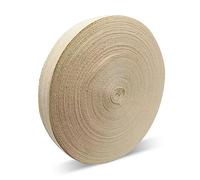 LucyStudio Herringbone Webbing Binding Tape 45m 12mm Sewing Bunting Tape Black/White/Natural White Cotton Bias Roll Tape for DIY Garment Seaming Hemming Piping Dressmaking(Natural White)
