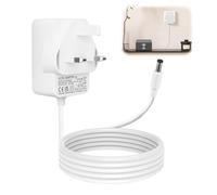 Luden 24V 1A DC Power Supply Adapter 1.2M(4ft), 24W AC/DC Power Plug Cable 100-240V 50/60Hz Charger Compatible with Echo Show LED Strip Light BT Speaker Router CCTV Camera Monitor, White