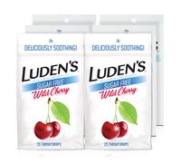 Luden's Sugar Free Wild Cherry Throat Drops Sore Throat Relief 25 Count (6 Pack)