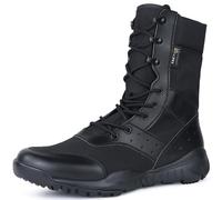 LUDEY Military Boots For Men Tactical Boots Mens Combat Boots Breathable Police Patrol Boots Lightweight Work Army Boots Waterproof Hiking Boots Black 8UK