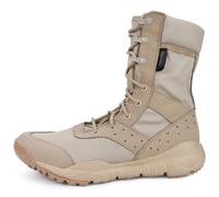 LUDEY Military Boots For Men Tactical Boots Mens Combat Boots Breathable Police Patrol Boots Lightweight Work Army Boots Waterproof Hiking Boots Beige 9UK