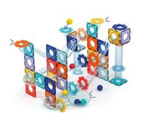 LUDI - Magnetic circuit - Ball circuit with 26 magnetic plates, 48 elements of course and 6 balls - 2D and 3D construction - From 3 years old