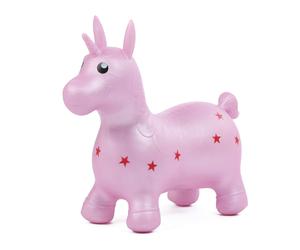 LUDI My Jumping Unicorn Inflatable Ride On Toy - Indoor and Outdoor Play Hopper