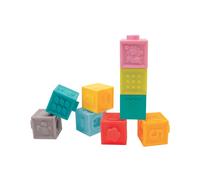 LUDI Stackable Cubes Sensory Awakening Toy Set of 9 Insertable Pieces - Flexib