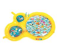 LUDI - Water Play Mat - Big Playmat of Water to Awaken The Senses of Baby and Develop Motor Skills - 16 Floating Foam Animals - from 10 Months