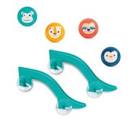 LUDI - XXL bath slides - Modulable water set with suction cups and 4 sound floating balls - Evolutionary water route - From 10 Months
