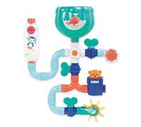 Ludi - XXL Water Hoses - Water Construction Game - Large Race Track - From 18 Months - Baby Play While Bathing - Imagination and Skill - 16 Interchangeable Parts - Attaches with