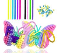 Ludihive Sensory Activity Board, Push Peel Sensory Board Macaron Butterfly, Fidget Toys for Autism ADHD and Stress, Adults