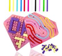 Ludihive Sensory Activity Board, Push Peel Sensory Board Pink and Purple Tie dye Diamonds, Fine Motor Skill Busy Toy for Calming, Fidget Toy, Controller for ADHD and Autism, Adults