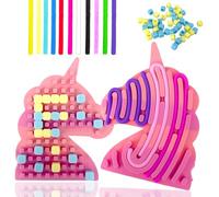 Ludihive Sensory Activity Board, Push Peel Sensory Board Pink and Purple Tie Dye Unicorn, Fine Motor Skill Busy Toy for Calming, Fidget Toy, Controller for ADHD and Autism, Adults