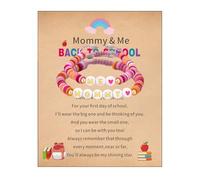 LUDKCCIR First Day of School Bracelet Gifts for Mom and Daughter Mommy and Me Mama Mini Kindergarten Prek Back to School Bracelets, Adjustable-Kindergarten, Nylon, no gemstone