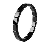 LUDKCCIR - Hematite Bracelet for Men Women Restore Confidence and Your Natural Hematite Stone Edge Elastic Beads Healing Inspirational Bracelets for Gift, 20.3 cm, No Gemstone