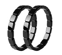 LUDKCCIR Valentine's Day Gifts For Him Men Hematite Bracelet Men Restore Confidence And Your Edge Natural Hematite Stones With Elastic Healing Beads Jewelry Gift, 8", No Gemstone