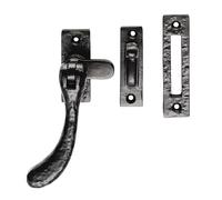 Ludlow Black Antique Bulb End Casement Fastener, Traditional Timber Window Lock, Powder Coated Finish, 10-Year Mechanical Guarantee, for Country Homes and Cottages, Model # LF5545