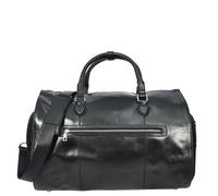 Ludlow Brown Real Leather Garment Suit Carrier 2-in-1 Holdall Duffel Bag House of Leather Black Large