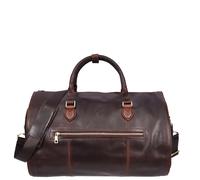 Ludlow Brown Real Leather Garment Suit Carrier 2-in-1 Holdall Duffel Bag House of Leather Brown Large
