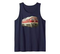 Ludmilla Diesel-Locomotive East German BR 132 BR 232 Tank Top, Men, Navy Blue, Small