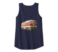 Ludmilla Diesel-Locomotive East German BR 132 BR 232 Tank Top, Women, Navy Blue, Medium