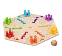Ludo für bis zu 6 Spieler, beidseitig bedruckt