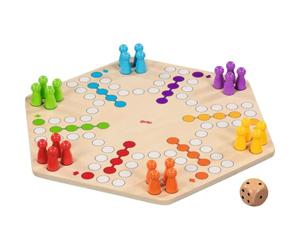 Ludo für bis zu 6 Spieler, beidseitig bedruckt