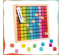 Ludo Lab Wooden Multiplication Board; Double Sided Board Game for Kids; Educational Toy for Mathematics, Multiplication & Arithmetic; Robust Design with Numbers & Answers; Educational Gift