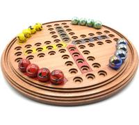 Ludo traditional wooden board game
