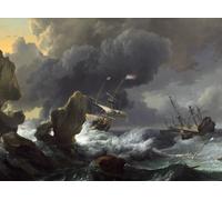 Ludolf Backhuysen: Ships in Distress off a Rocky Coast, 1667