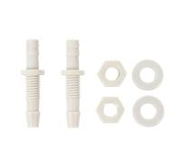 Ludom 2 Set 6-M8-6 6mm Dual Ended Plastic Hose Barb Bulkhead Fitting with Gasket for Inner Diameter 6mm Hose Hex Barbed Union Splicer Adapter