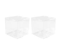 Ludom 2Pcs Baseball Display Case, Box,UV Protected Acrylic Square Baseball Holder, for Official Size Ball