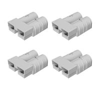 Ludom 4-Pack SJ50 Battery Connectors - 6-8mm² Cable, Anderson SB50 Compatible, 50A 600V Polycarbonate Connecctor for Solar Panels & Charge Controllers