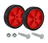 Ludom 5" Air Compressor Wheels, 2 Pcs Universal Air Compressor Wheel Replacement Parts with 13mm Dia. Hole for Easy Mobility, Red