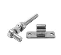 Ludom Garden Gate Hinge M16 x 152 mm, Pack of 2 304 Stainless Steel Hinge J Bolt Hook Gate for Double Rod Mat Fence Metal Pasture
