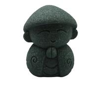 Ludom Japanese Sandstone Maitreya Buddha Statue - Feng Shui Little Monk Figurine for Zen Garden Decor, Lucky Wealth Guardian Sculpture