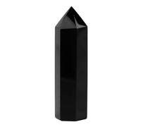 Ludom Obsidian Crystals Tower, Black Obsidian Crystal Stone, Natural Hexagonal for Reiki Healers, and Spiritual Practitioners